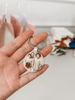Chaveiro redondo personalizável  Aço inoxidável + Brinde Exclusivo