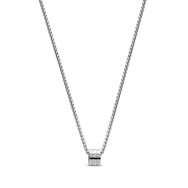 Corrente  Aço Masculina com Pingente 60cm 2mm
