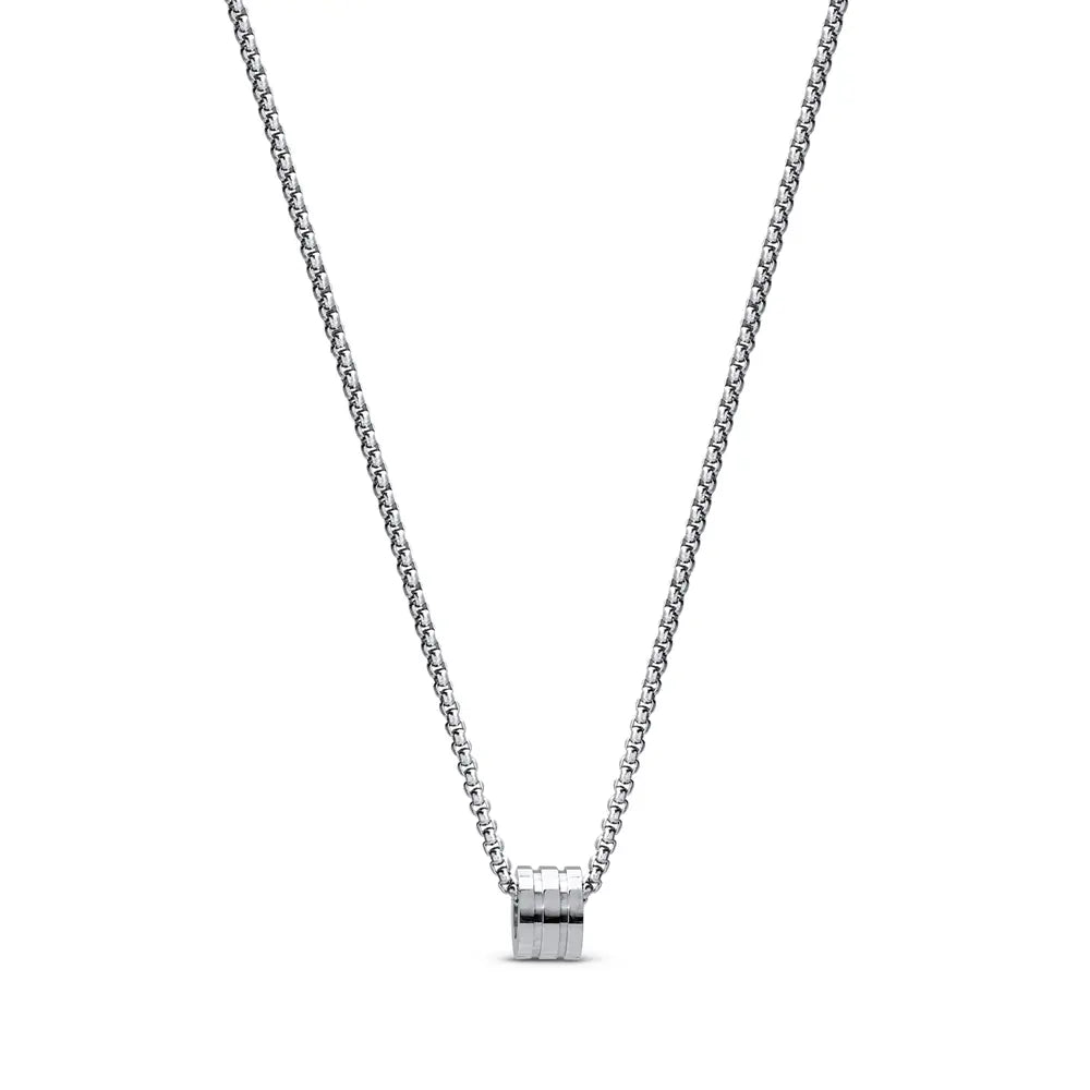 Corrente  Aço Masculina com Pingente 60cm 2mm