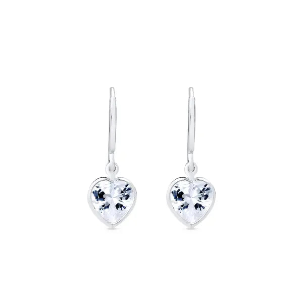 Brinco Prata Leve Click Lovely Heart
