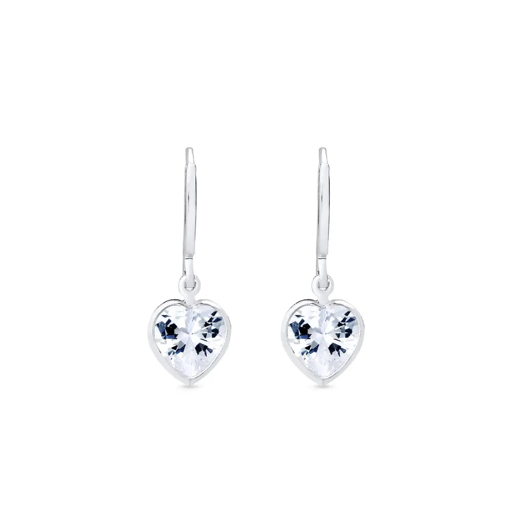 Brinco Prata Leve Click Lovely Heart