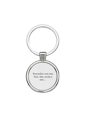 Chaveiro redondo personalizável  Aço inoxidável + Brinde Exclusivo